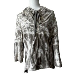 XCVI Fjord Jacket Zip Up Tie-Dyed Look Sweatshirt  SZ L